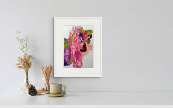 Beetroot 2 2023 pintura a óleo arte abstrata de Ana Rolaça Costa com moldura
