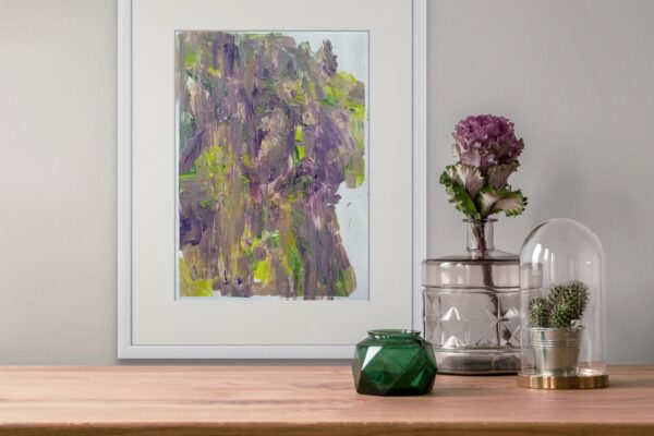 Coisas Verdejantes II 2023 Pintura Abstrata original de Ana Rolaça Costa com moldura