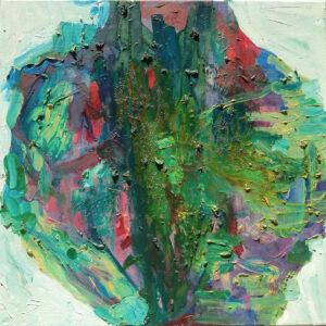 Verde Fluído 2021, Pintura Abstrata Original de Ana Rolaça Costa