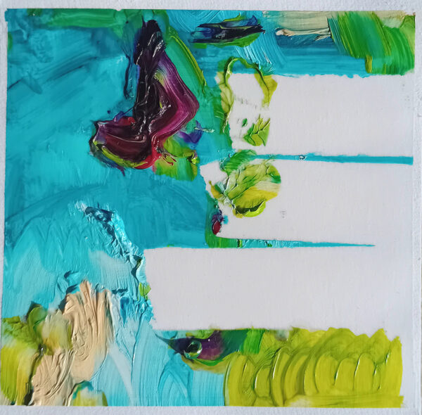 Pintura Abstrata óleo sobre papel Janela de Janela #3 de Ana Rolaça Costa