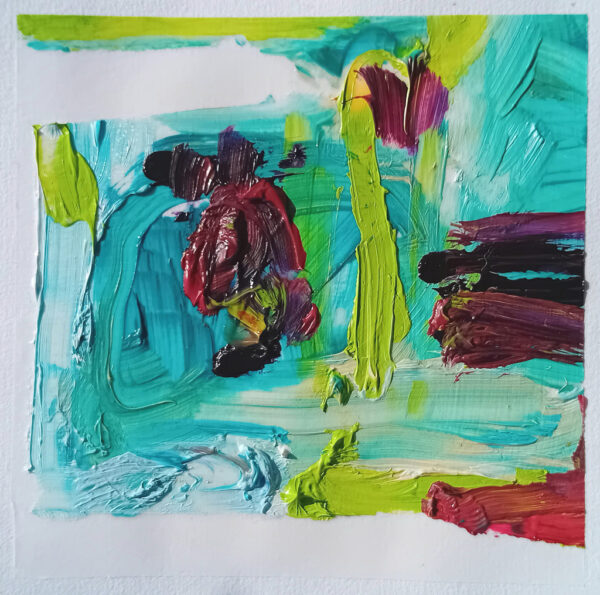 Pintura Abstrata óleo sobre papel Janela de Janela #6 de Ana Rolaça Costa