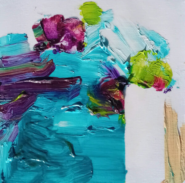 Janela de Janela #1, criada em 2024, pintura abstrata a óleo, de Ana Rolaça Costa