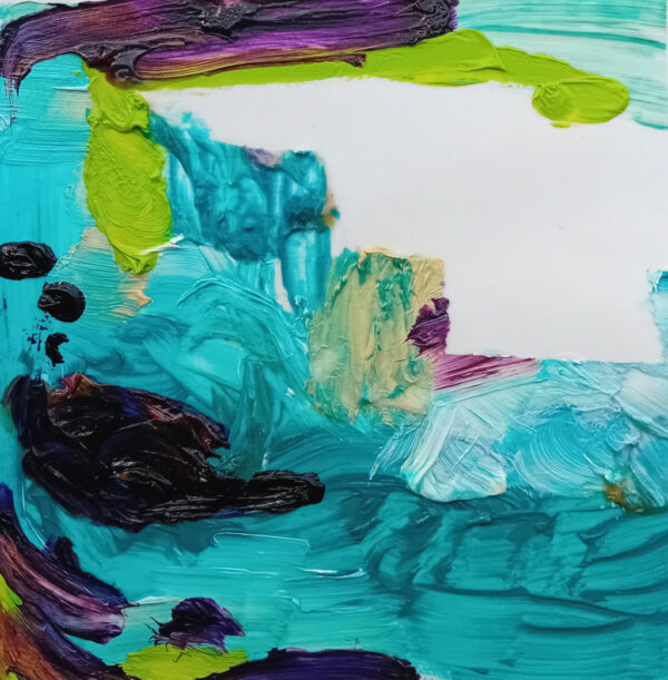 Pintura Abstrata óleo sobre papel Janela de Janela #2 de Ana Rolaça Costa