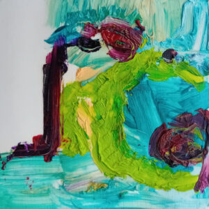 Pintura Abstrata óleo sobre papel Janela de Janela #4 de Ana Rolaça Costa