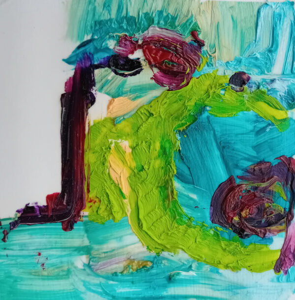Pintura Abstrata óleo sobre papel Janela de Janela #4 de Ana Rolaça Costa